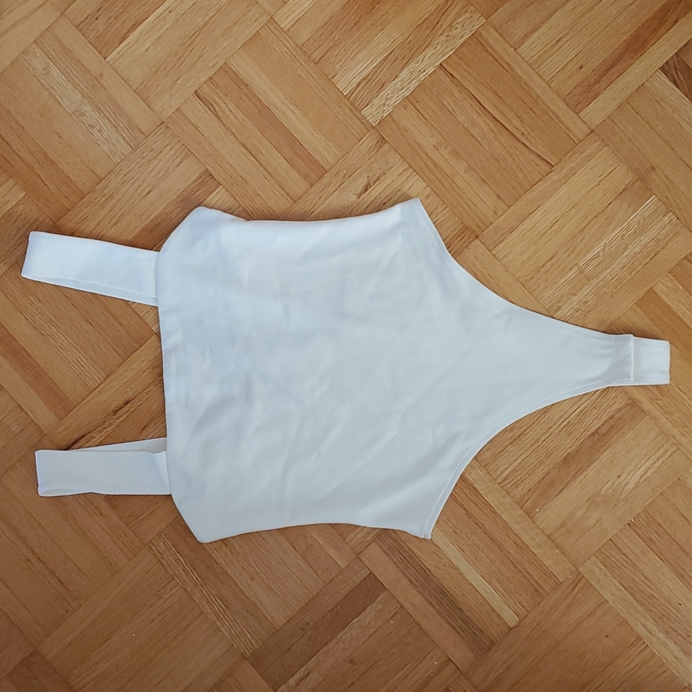 Square neck cream body suit s